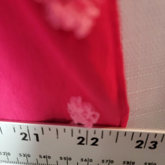 B Brand Womens Top Sz XL Short Flutter Sleeves V-Neck Fuzzy Dots Rose Pink - Picture 7 of 8